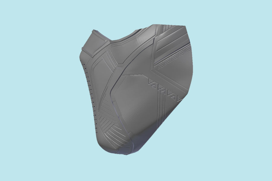 Black Panther Face Mask Cover 3D print model_2