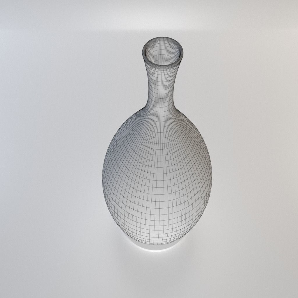 Vase - Dark Concrete and Red Ceramic - 100 cm high 3D model_9