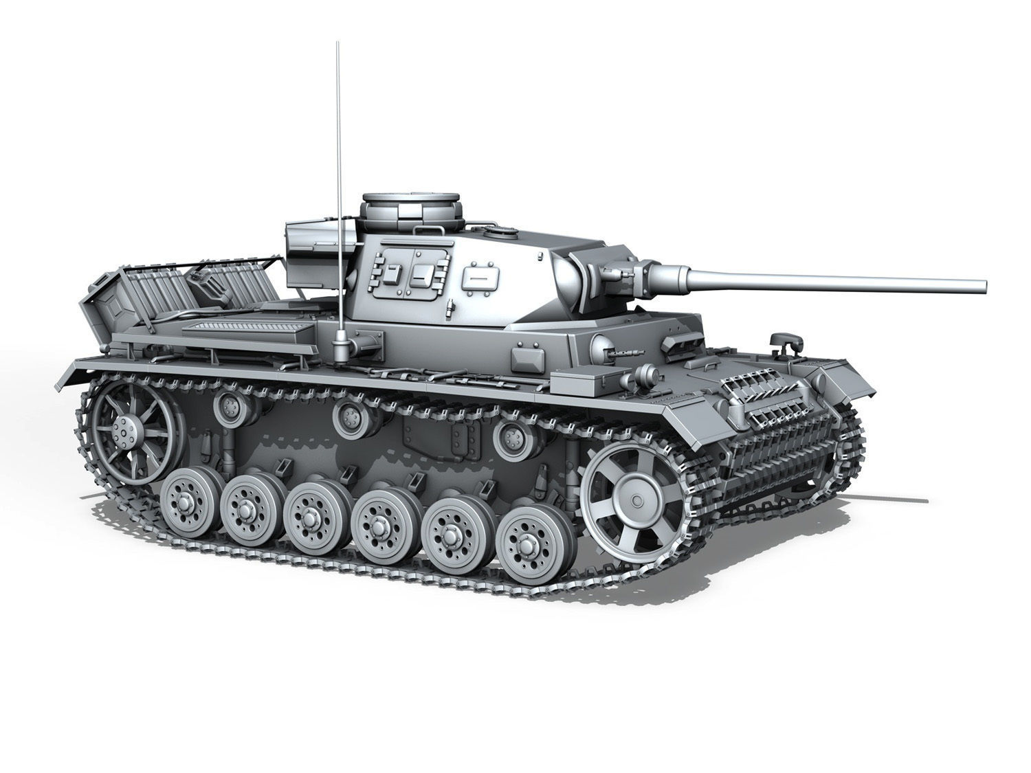 PzKpfw III - Ausf J - Mid Production 3D model_4