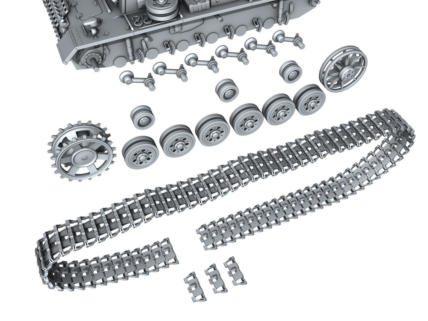 PzKpfw III - Ausf J - Mid Production 3D model_8