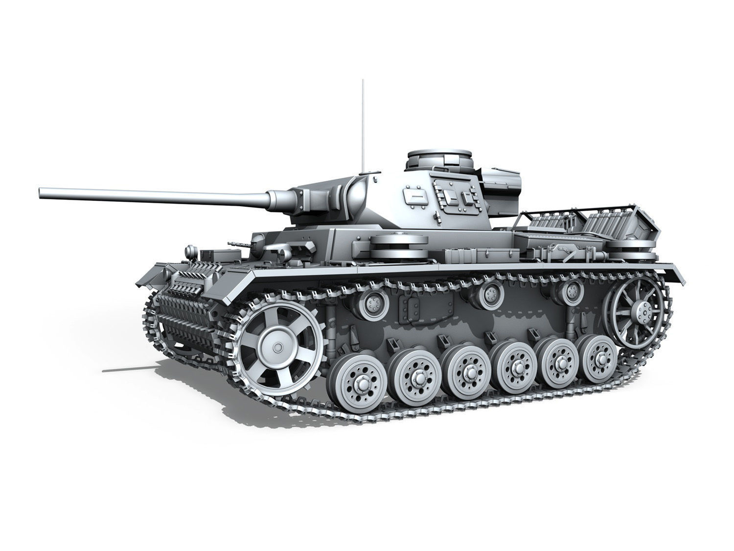 PzKpfw III - Ausf J - Mid Production 3D model_5