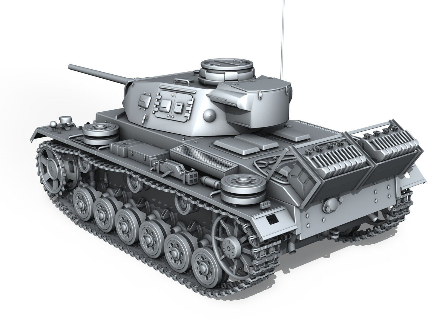 PzKpfw III - Ausf J - Mid Production 3D model_1