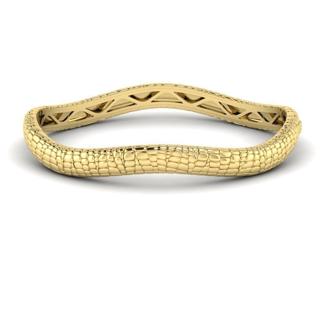 Bracelet Skin leather 3D print model_1