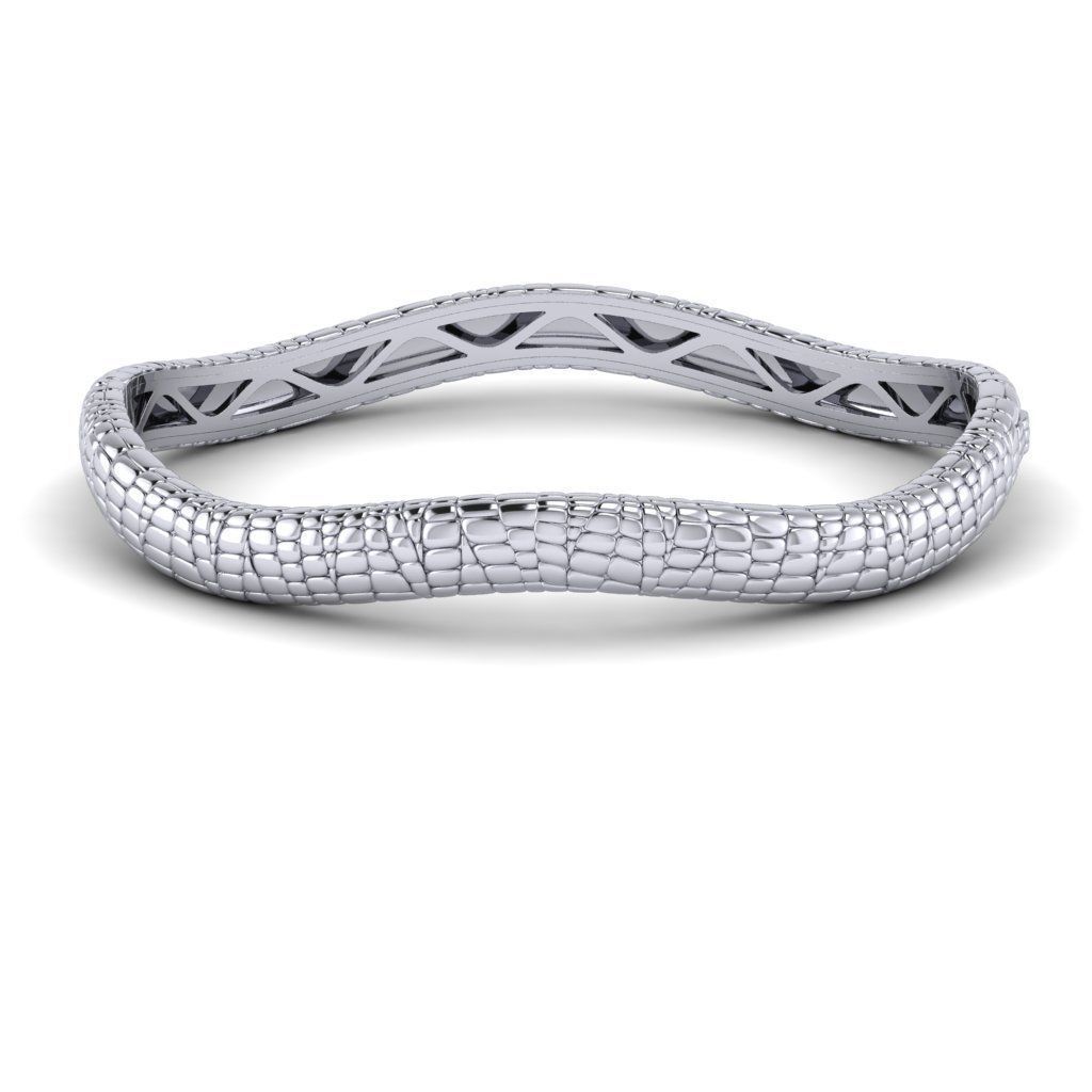 Bracelet Skin leather 3D print model_2