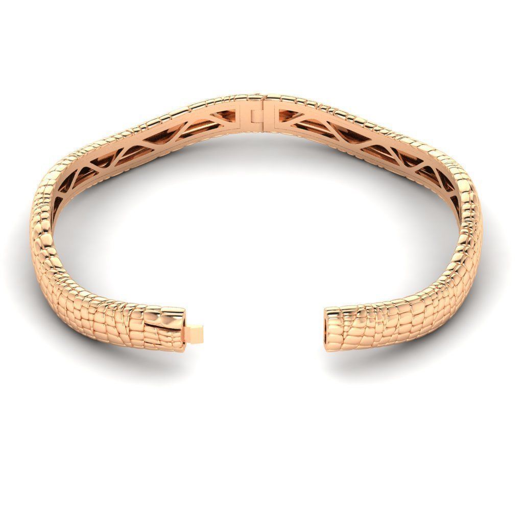 Bracelet Skin leather 3D print model_3