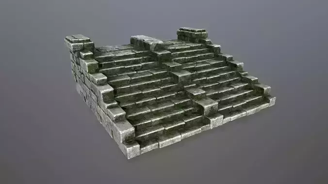 stairs 01 Low-poly 3D model