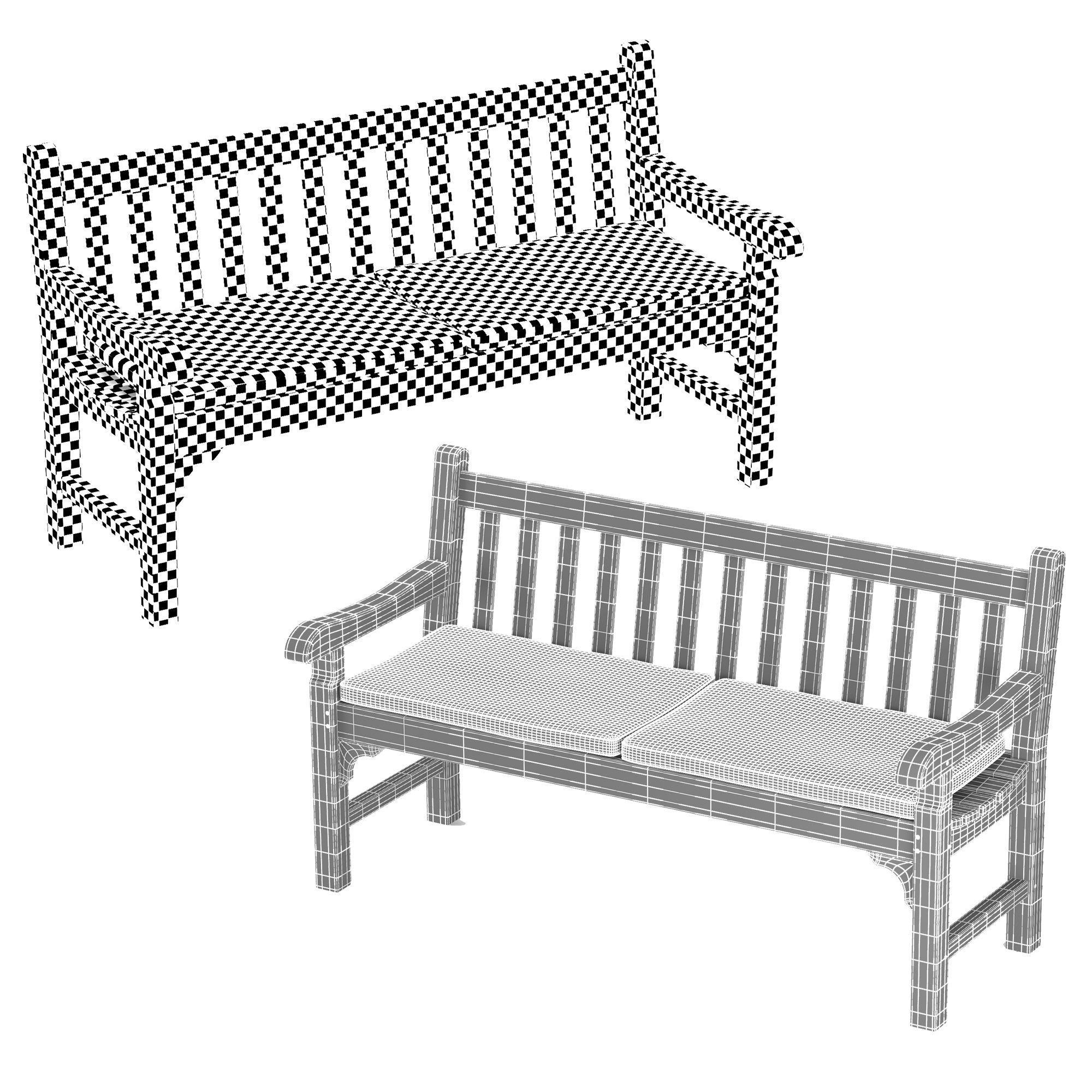 Bench NT Ethimo 3D model_2