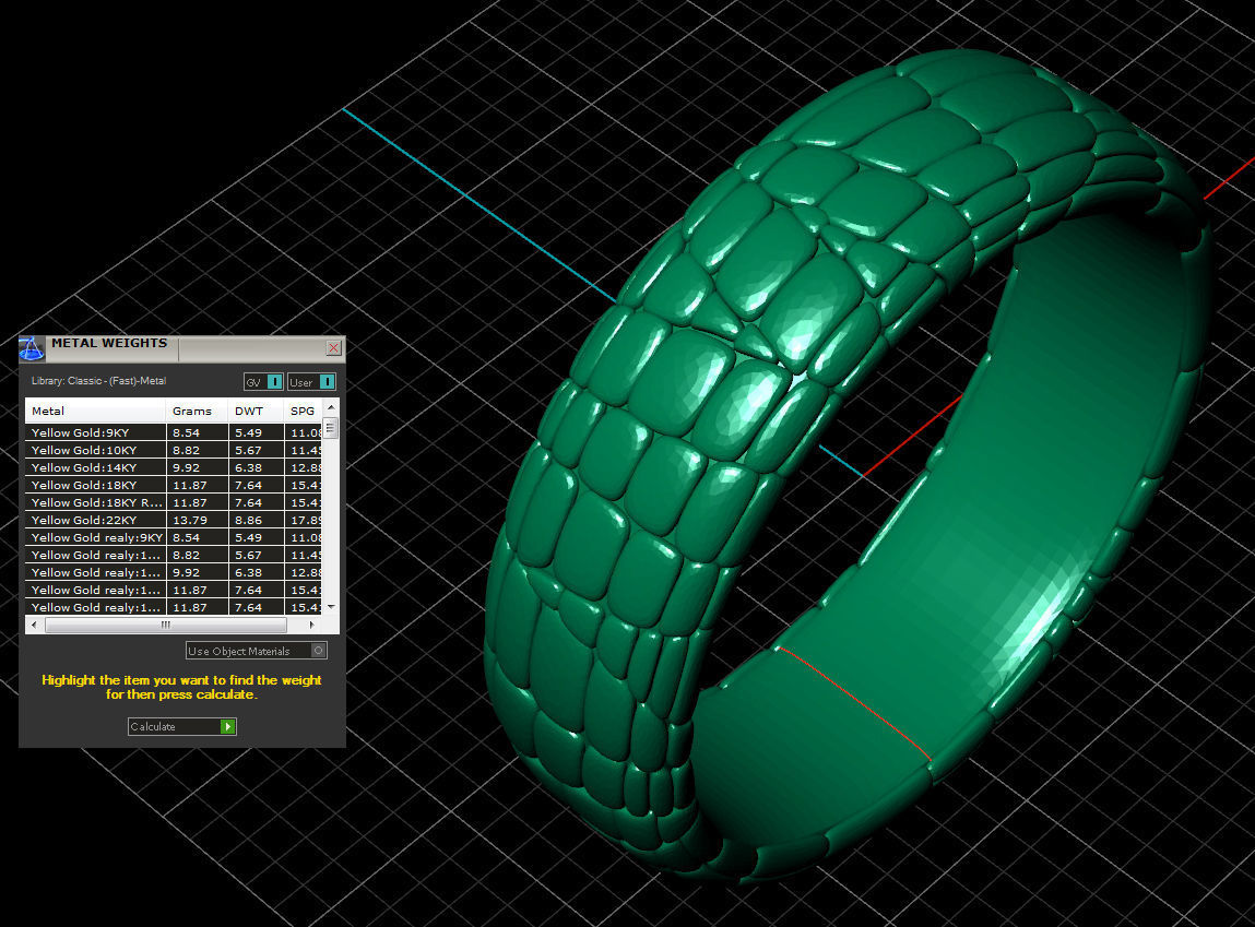 Ring Skin leather 3D print model_8