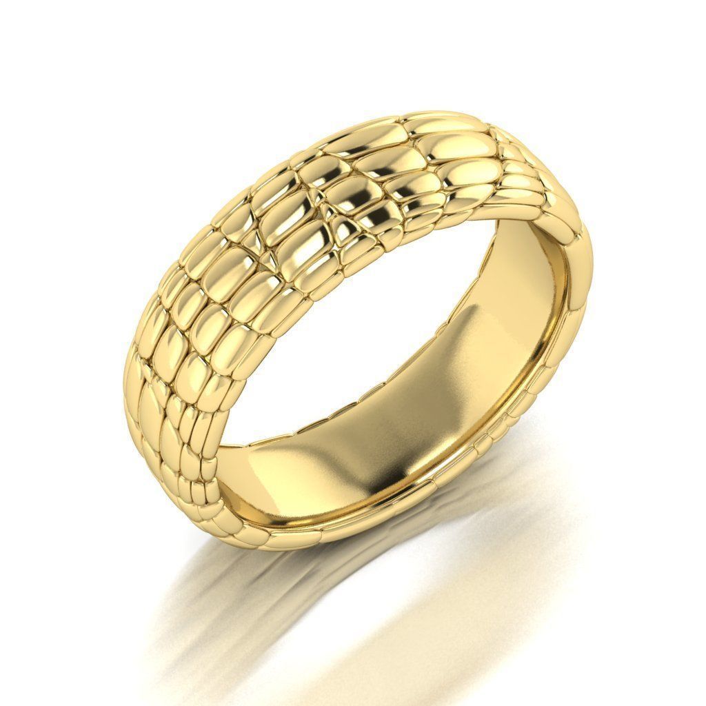 Ring Skin leather 3D print model_3