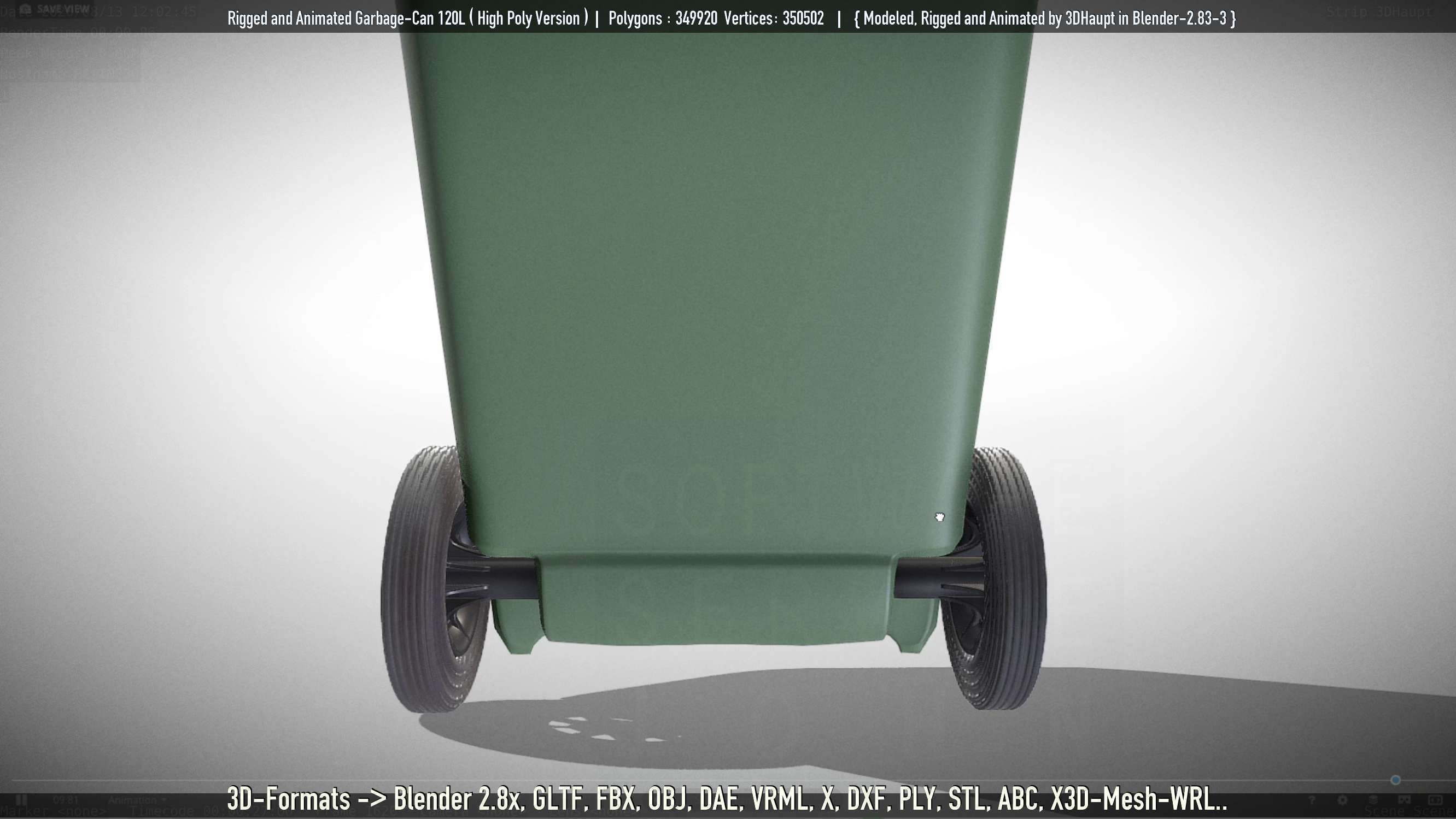 Rigged and Animated Garbage Can 120L High Poly 3D model_96