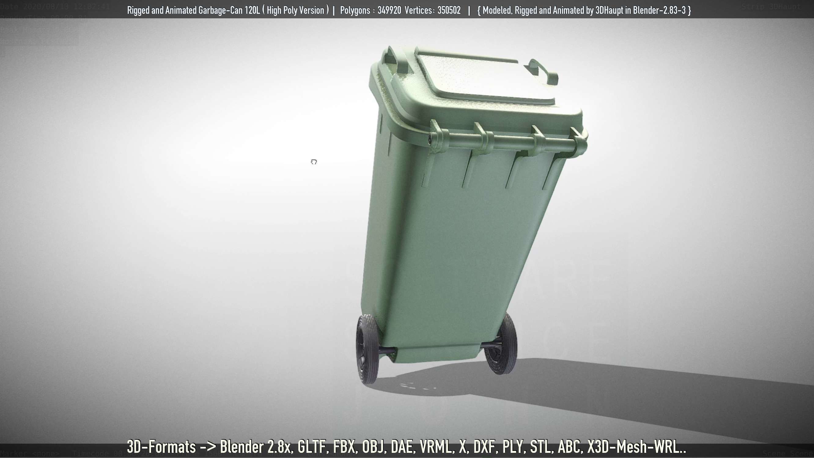 Rigged and Animated Garbage Can 120L High Poly 3D model_28