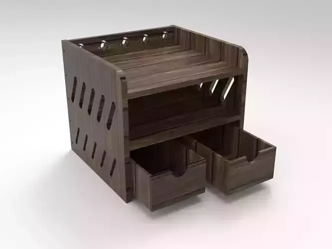 Desk Organizer 3d Model Free 3D model