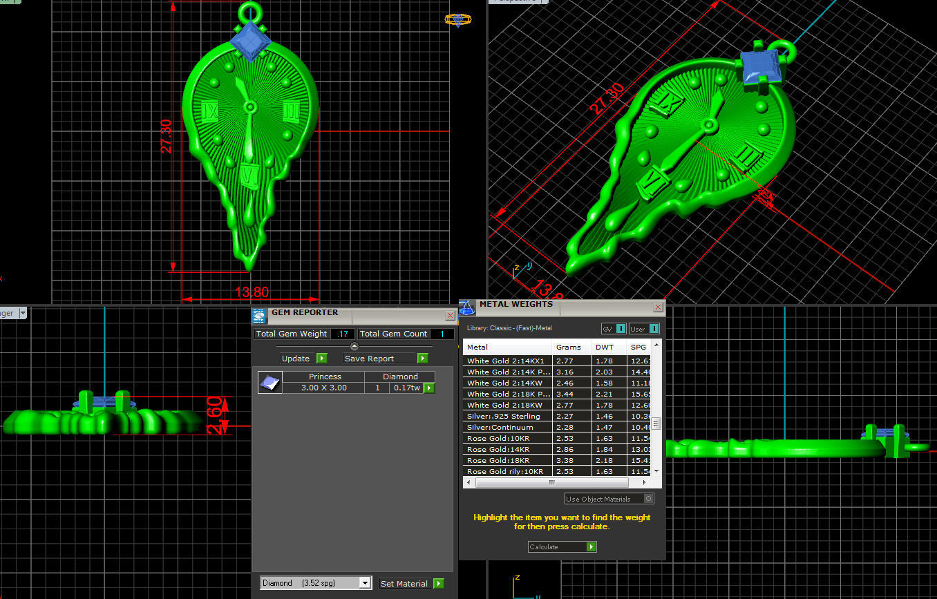 Pendant Soft watch 3D print model_3