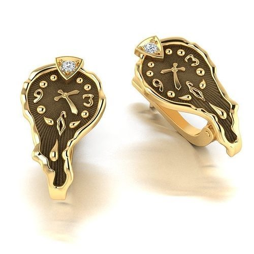 Earrings Soft watch 3D print model