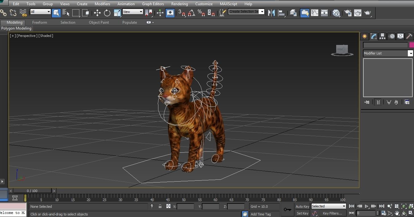 Cute Cat Rigged Low-poly 3D model_26