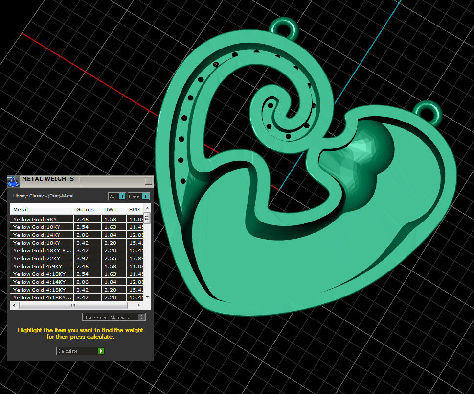 Monkey heart necklace 3D print model_3