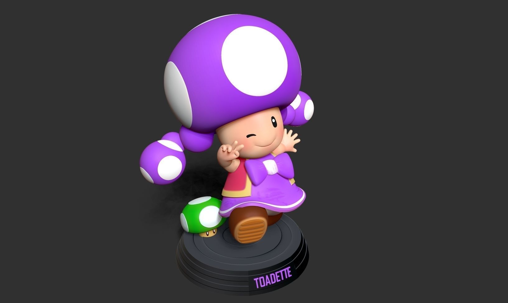 Toadette - Super Mario Fanart 3D print model_16