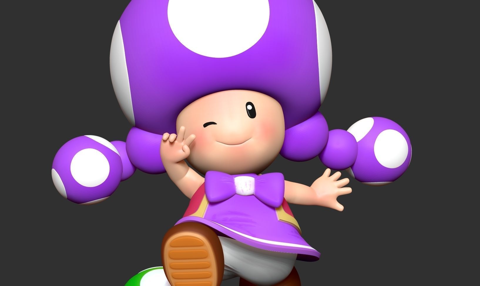 Toadette - Super Mario Fanart 3D print model_4