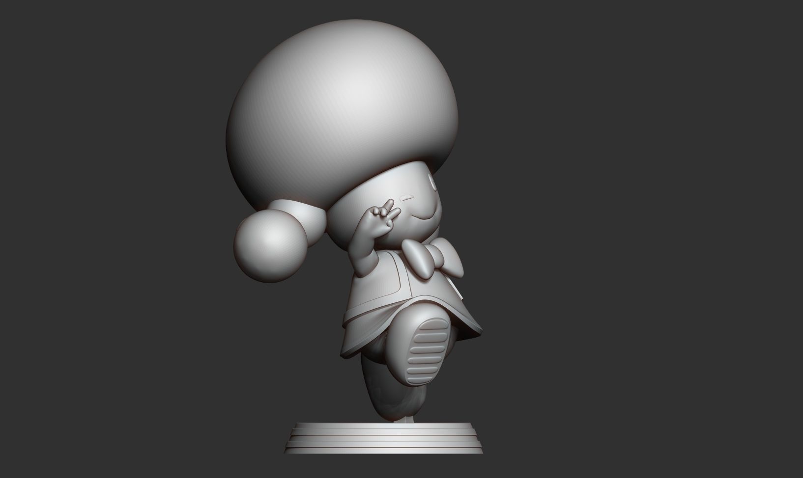 Toadette - Super Mario Fanart 3D print model_14