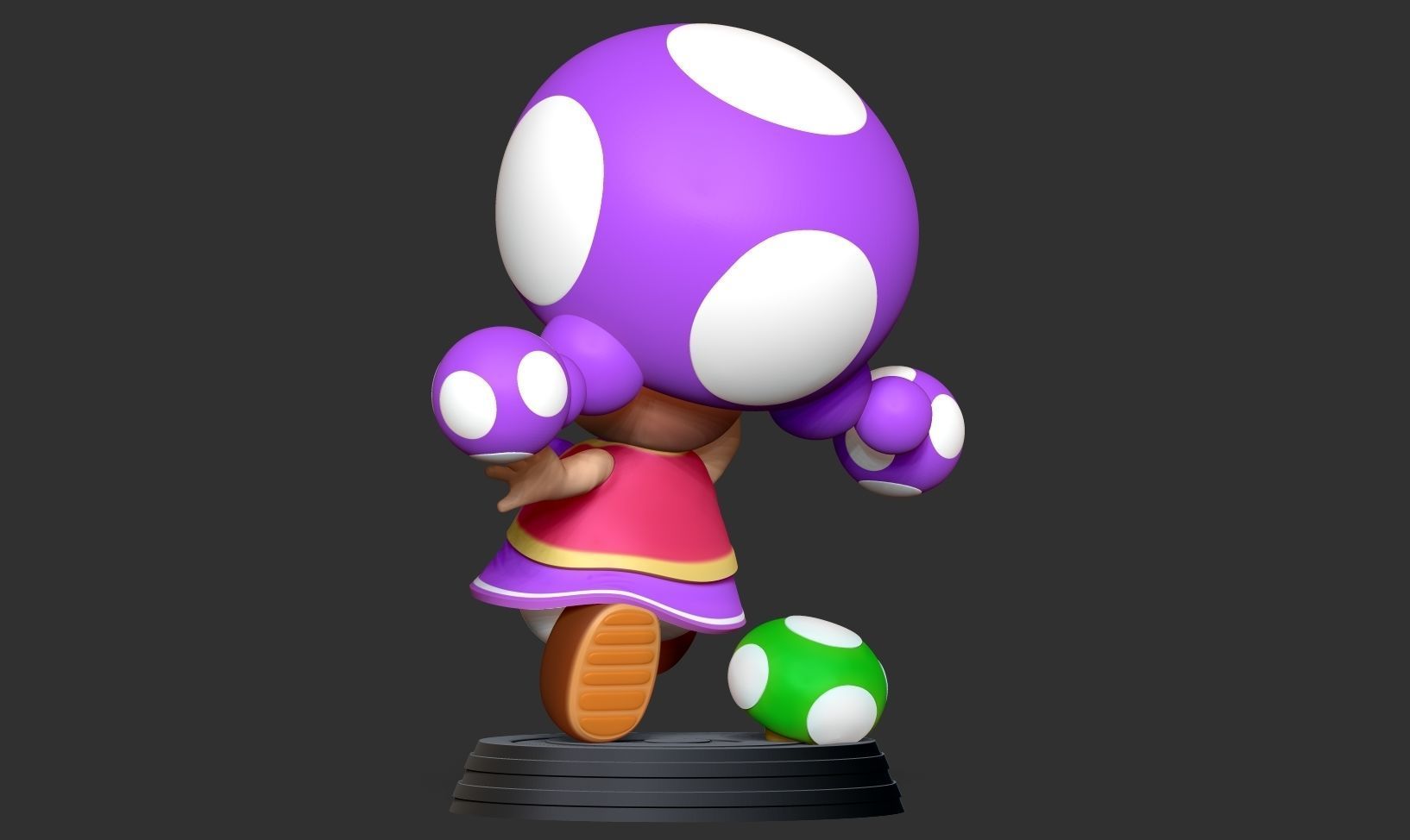 Toadette - Super Mario Fanart 3D print model_7