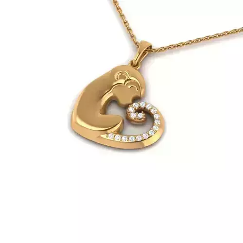 Monkey pendant heart