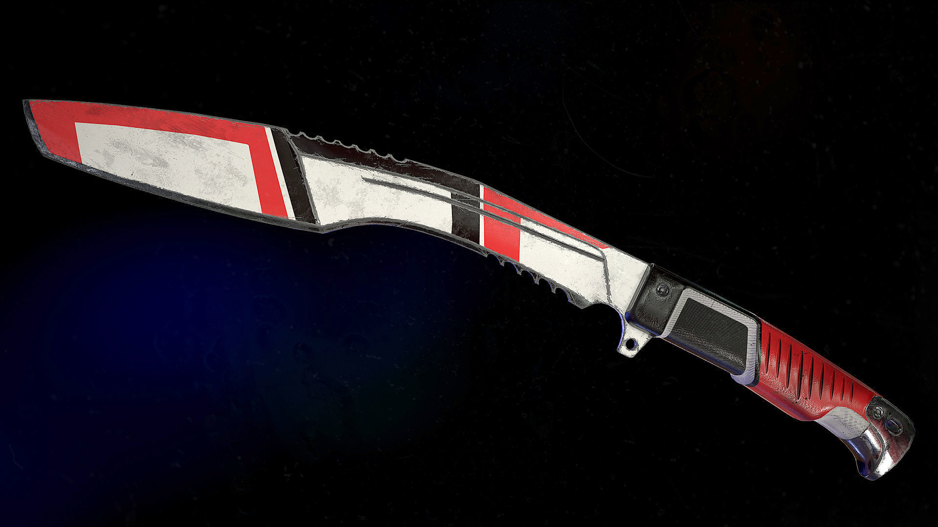 Sci-Fi Knife Kukri Low-poly 3D model_2