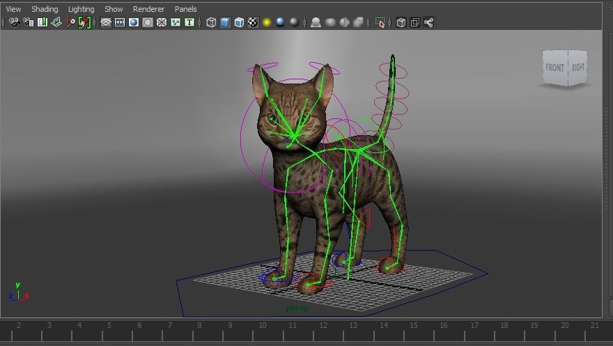 Cute Cat Rigged Low-poly 3D model_29