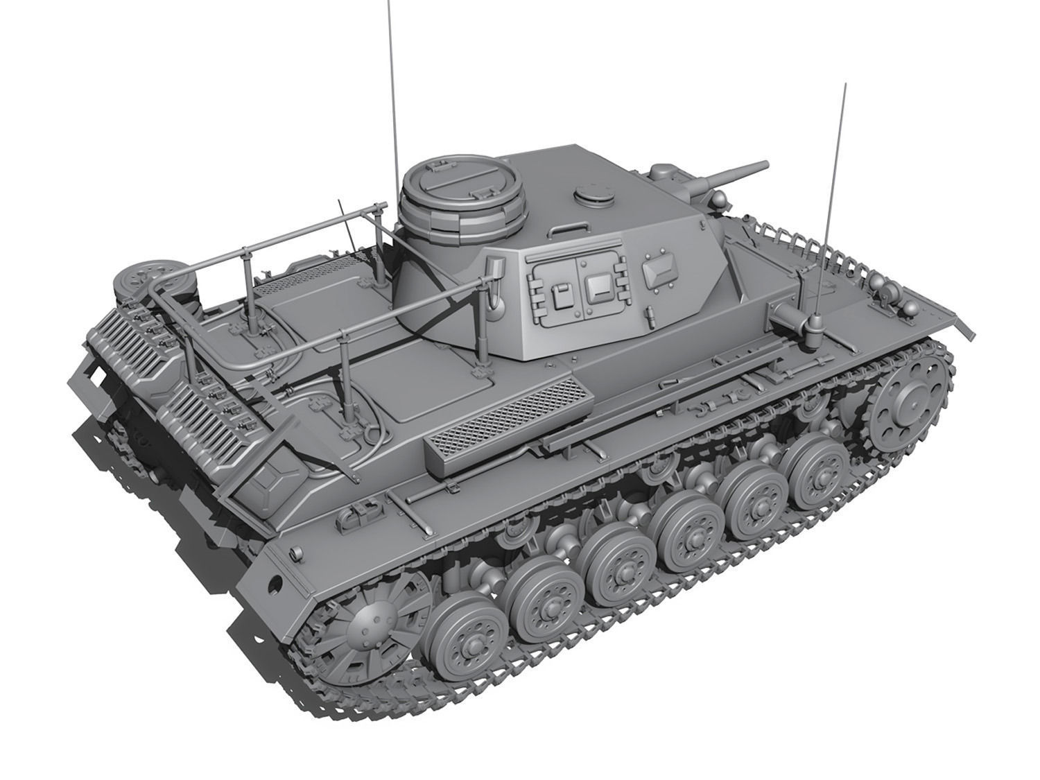 PzBefWg III - Ausf E - Command Tank 3D model_4