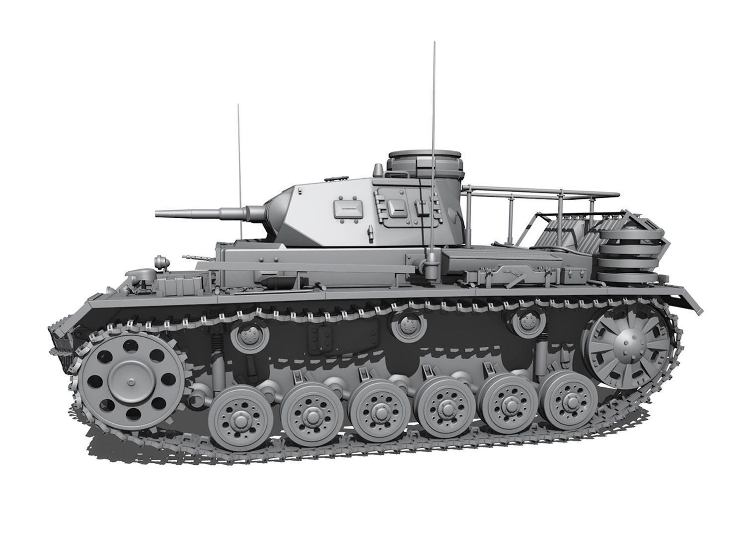 PzBefWg III - Ausf E - Command Tank 3D model_2