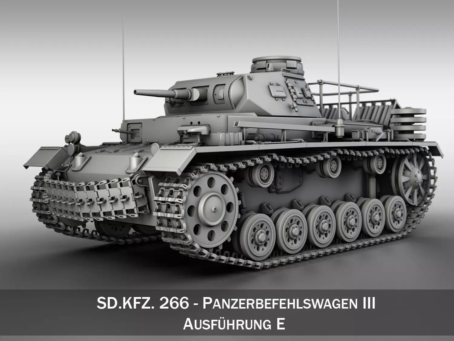PzBefWg III - Ausf E - Command Tank 3D model_0
