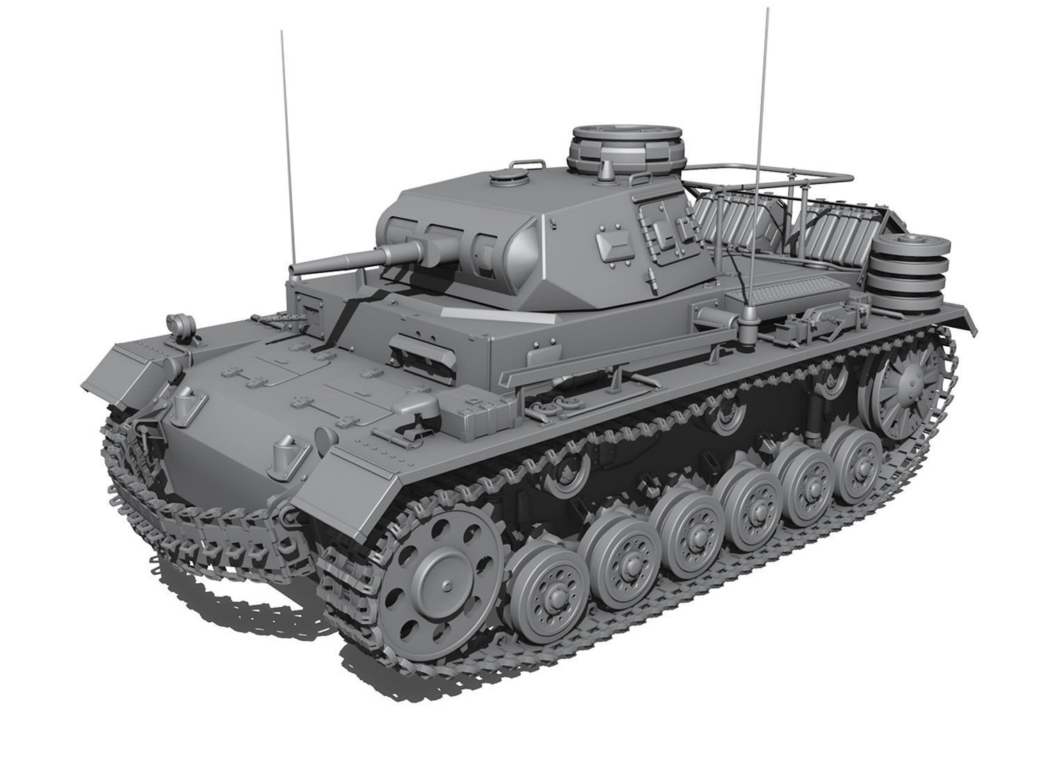 PzBefWg III - Ausf E - Command Tank 3D model_1