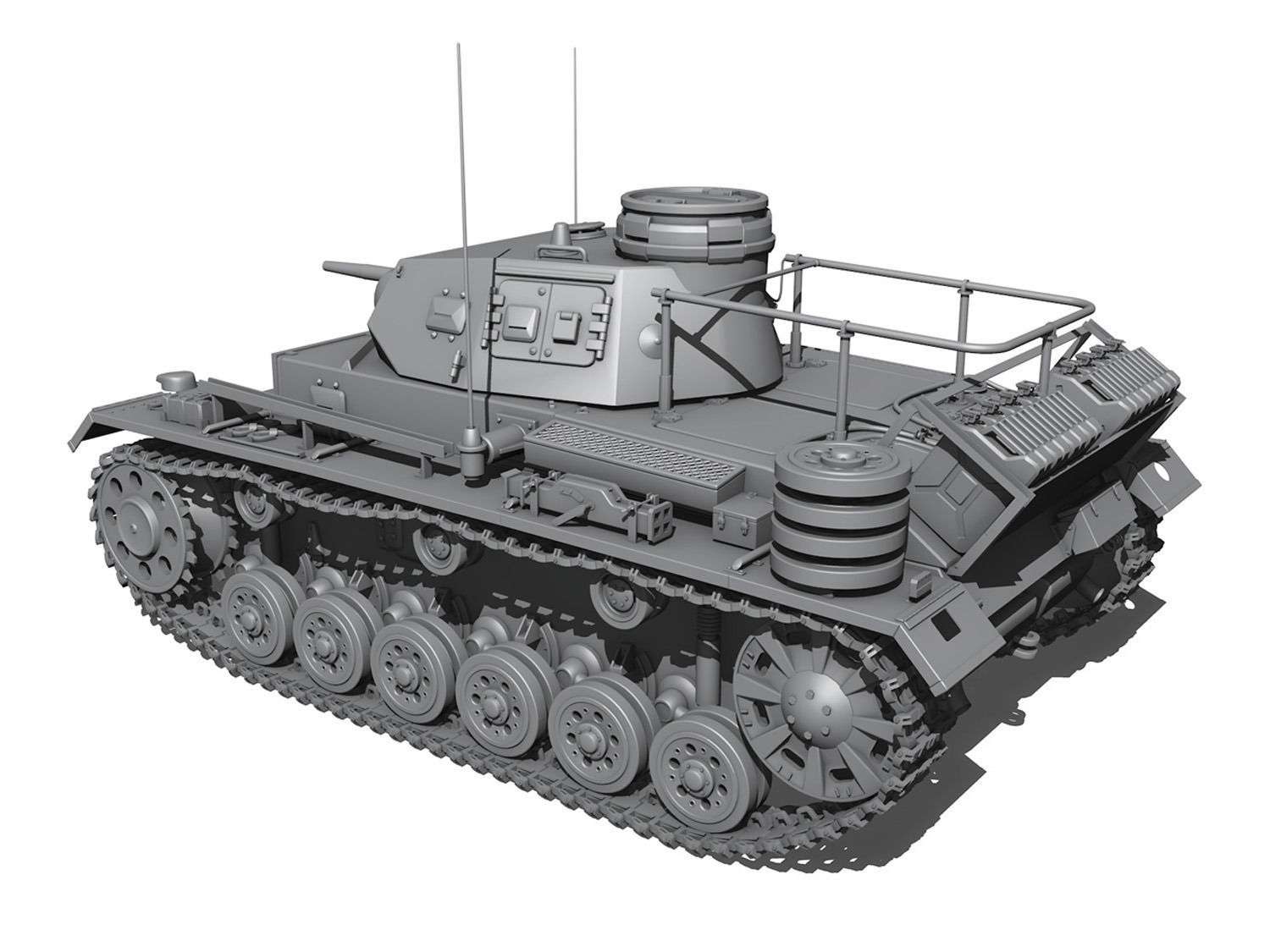 PzBefWg III - Ausf E - Command Tank 3D model_3