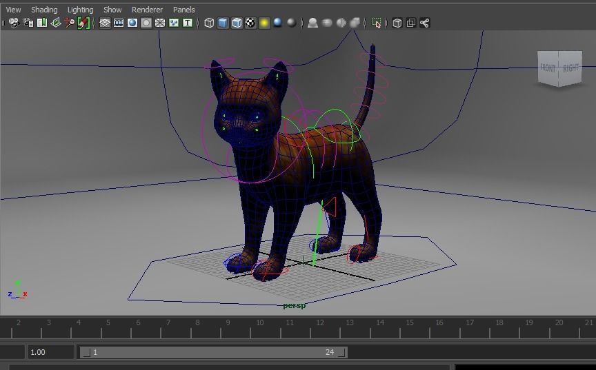 Cute Cat Rigged Low-poly 3D model_41