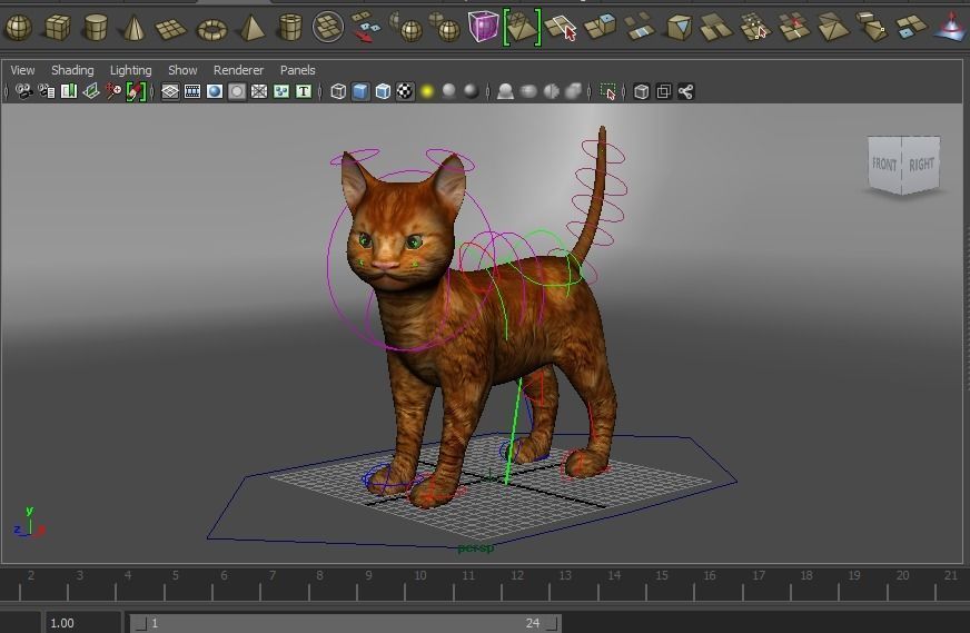 Cute Cat Rigged Low-poly 3D model_10
