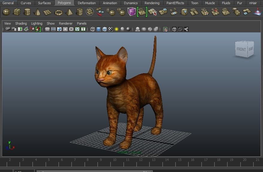 Cute Cat Rigged Low-poly 3D model_8
