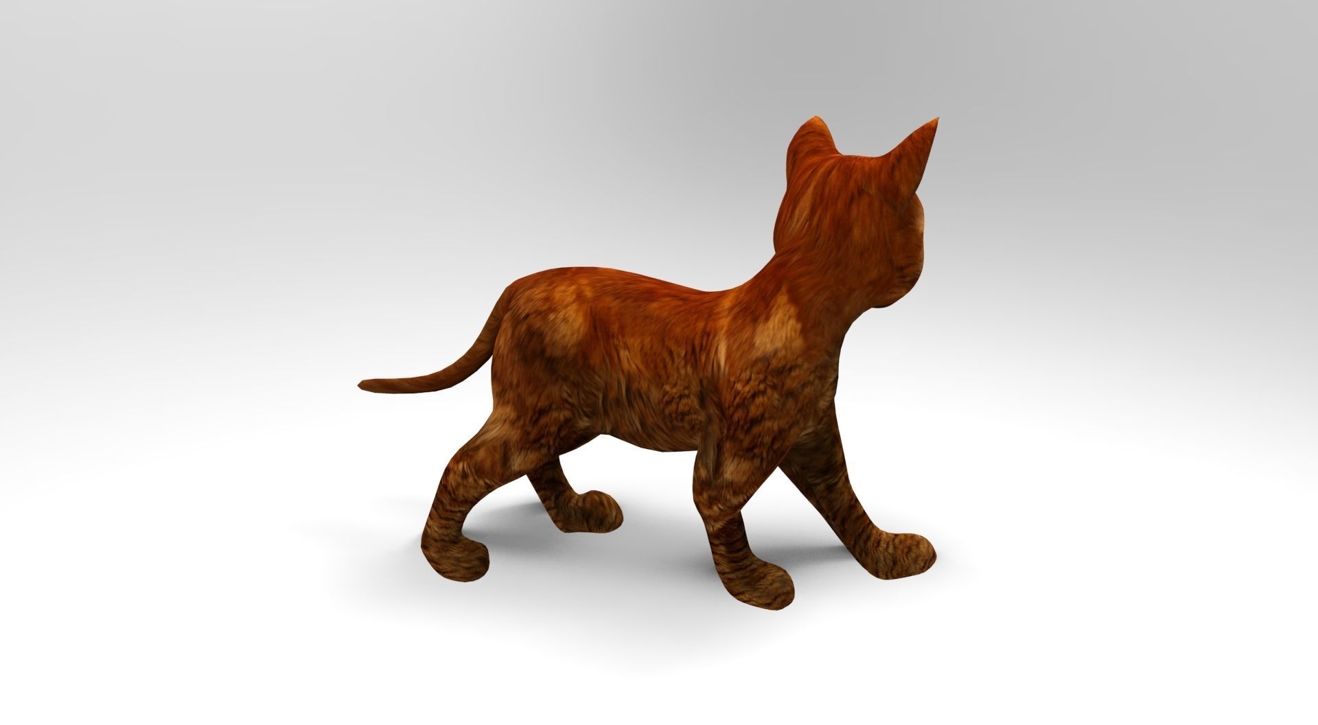 Cute Cat Rigged Low-poly 3D model_3