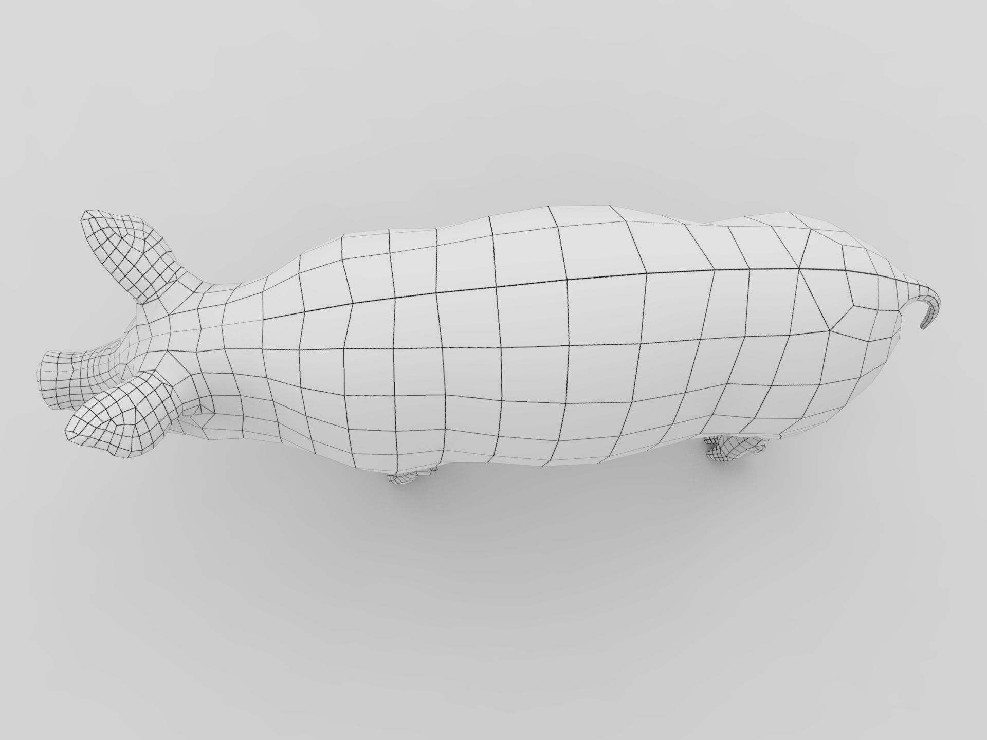 Pig Rigged Model  Low-poly 3D model_14