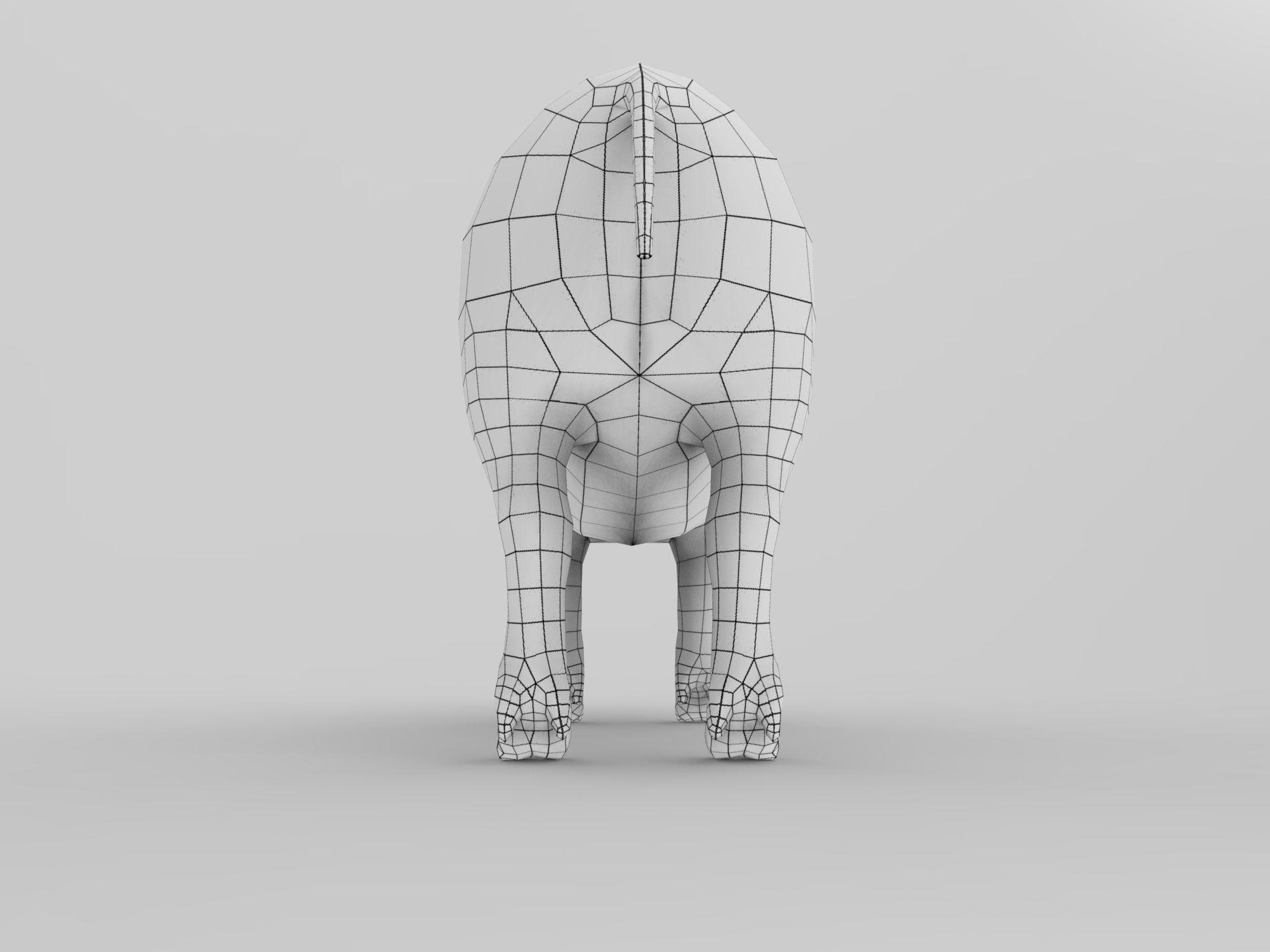 Pig Rigged Model  Low-poly 3D model_16