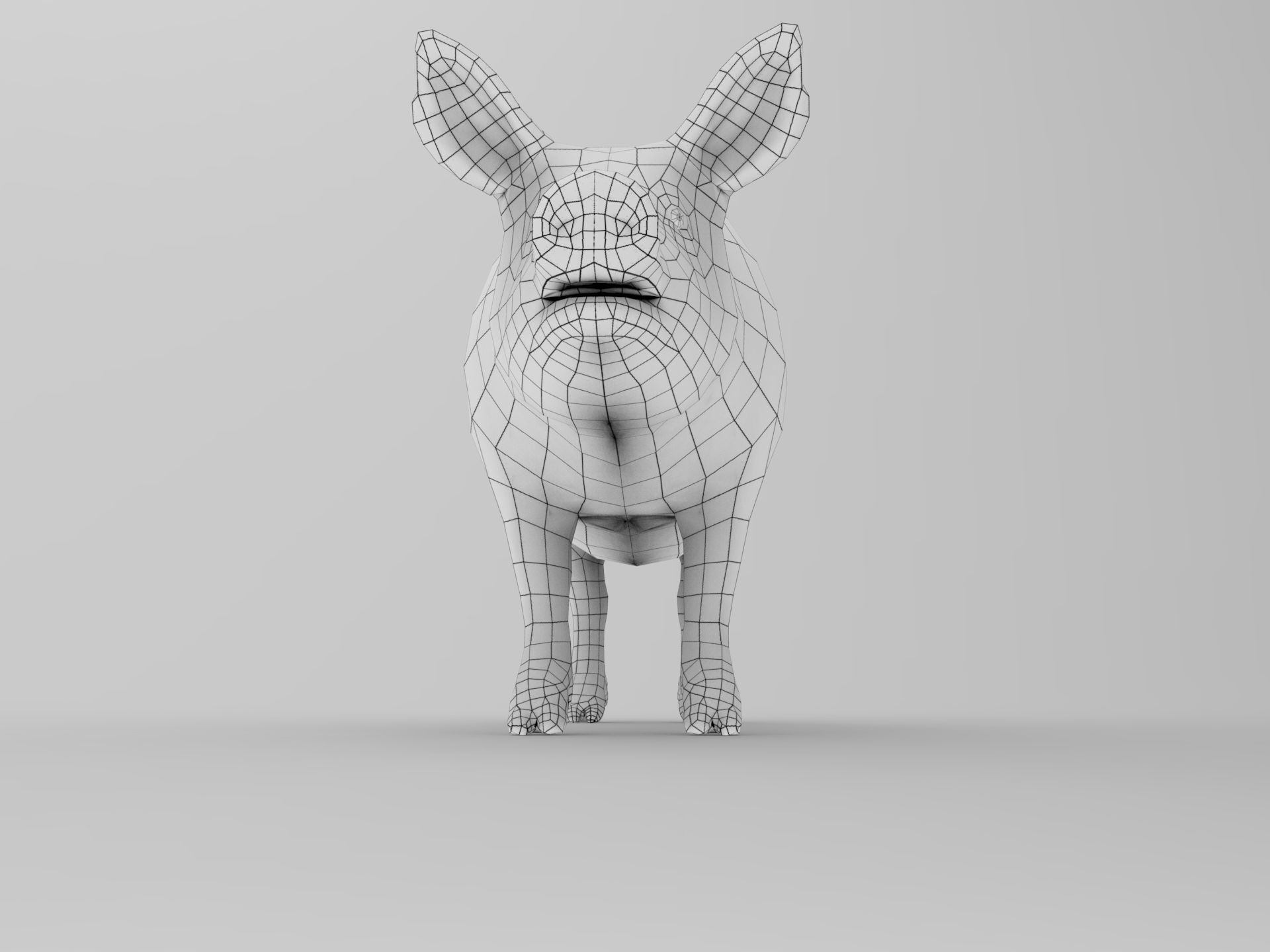 Pig Rigged Model  Low-poly 3D model_15