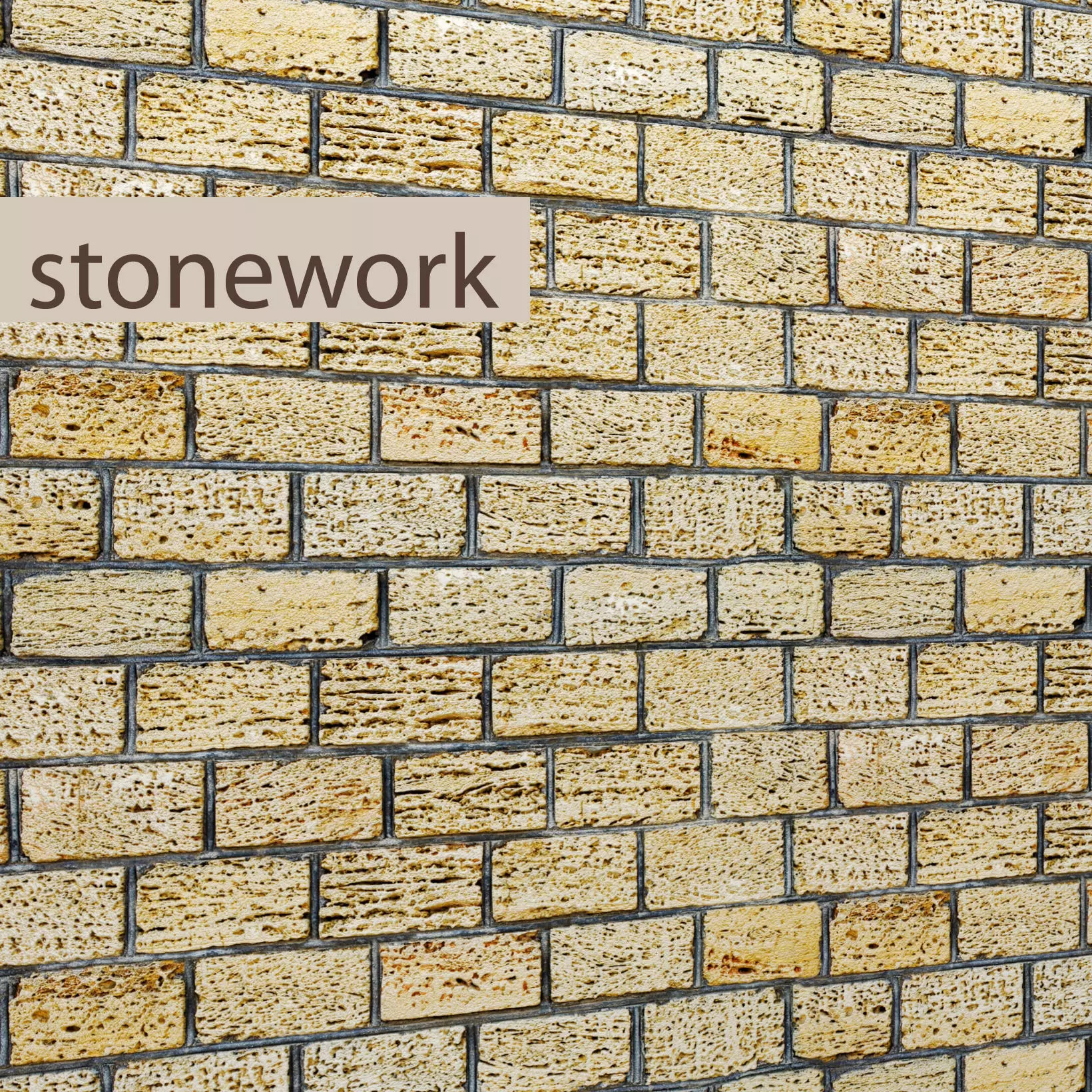 Stone Wall 3D model_0