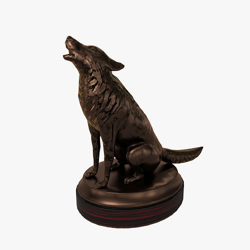 Wolf Sculpture 3D model