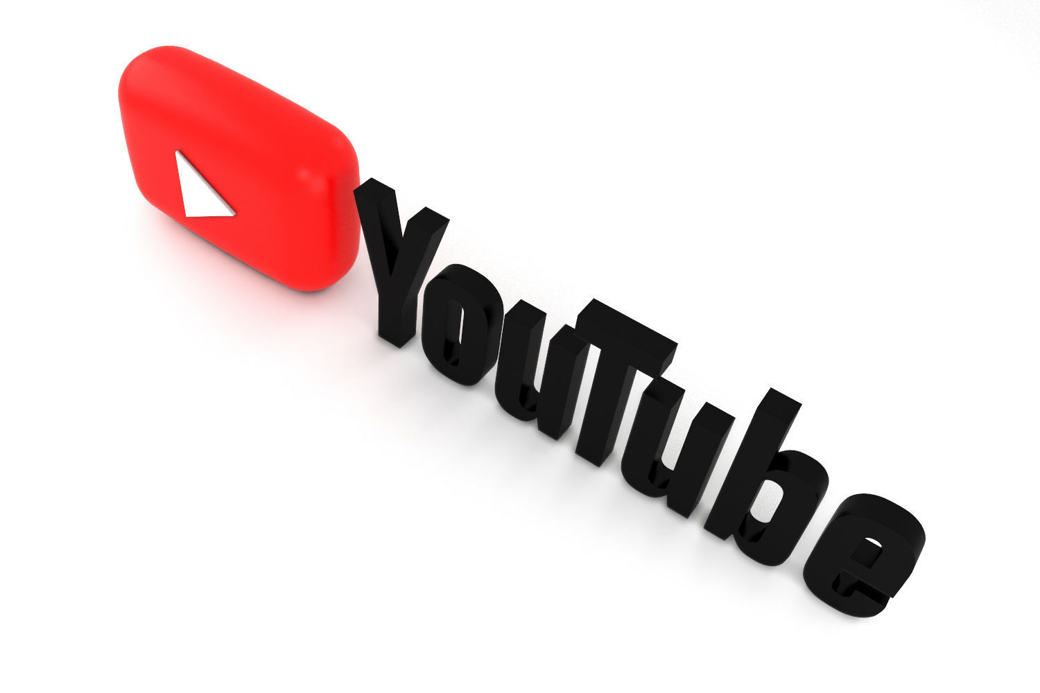 Youtube Logo 3D 3D model_3