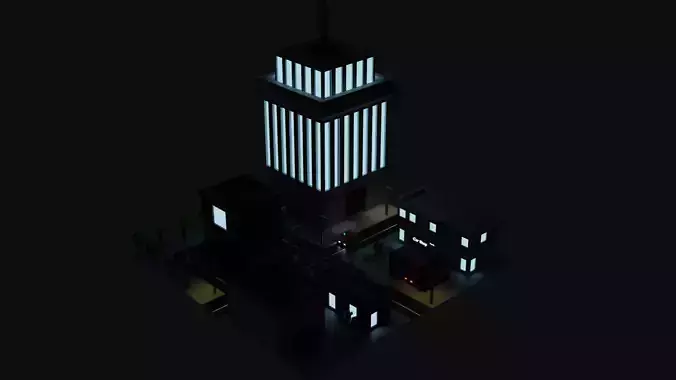 Low Poly Cartoon City 