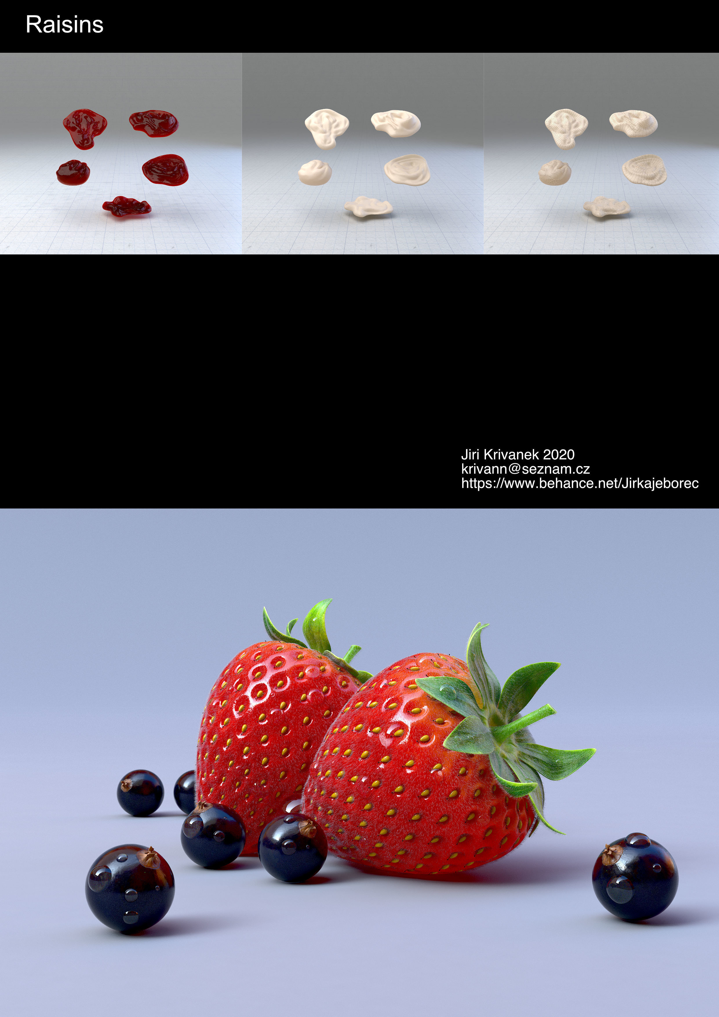 Berries and nuts bundle 3D model_9