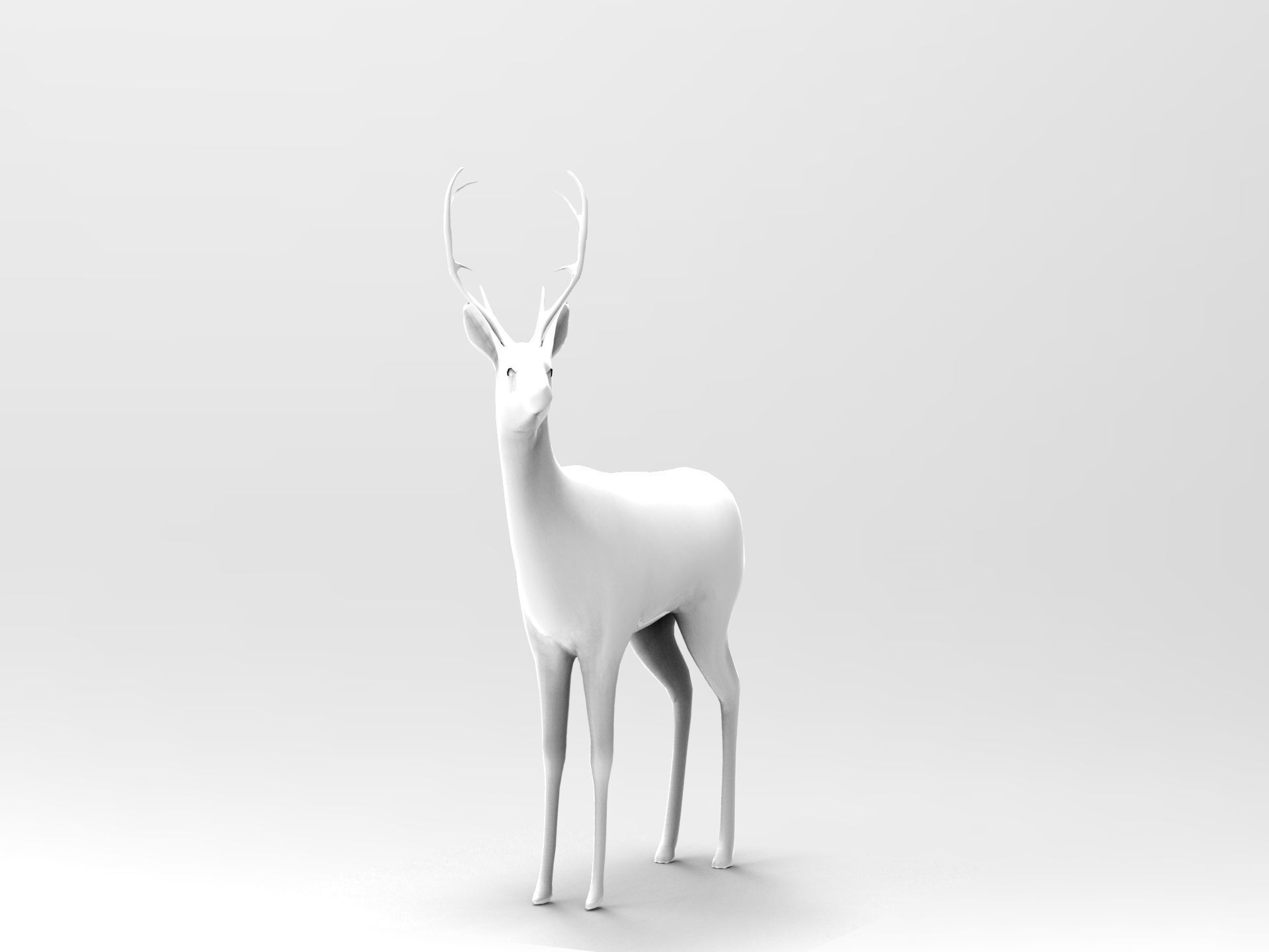 Cute Deer Rigged Low-poly 3D model_18