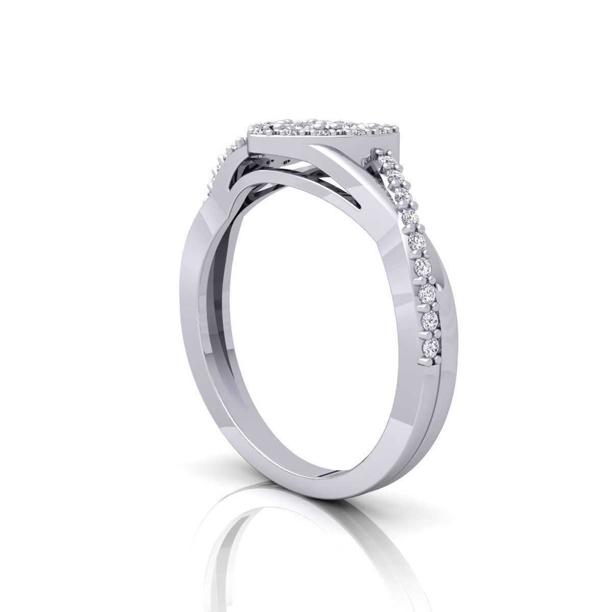 Heart Ring 3D print model_3