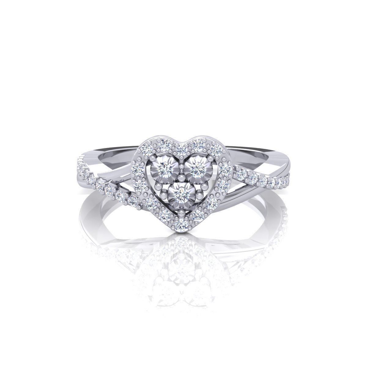 Heart Ring 3D print model_1