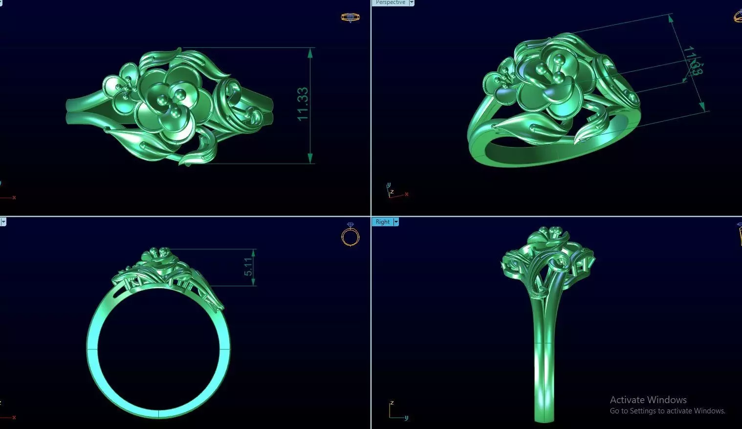 rings ring 3D print model_0