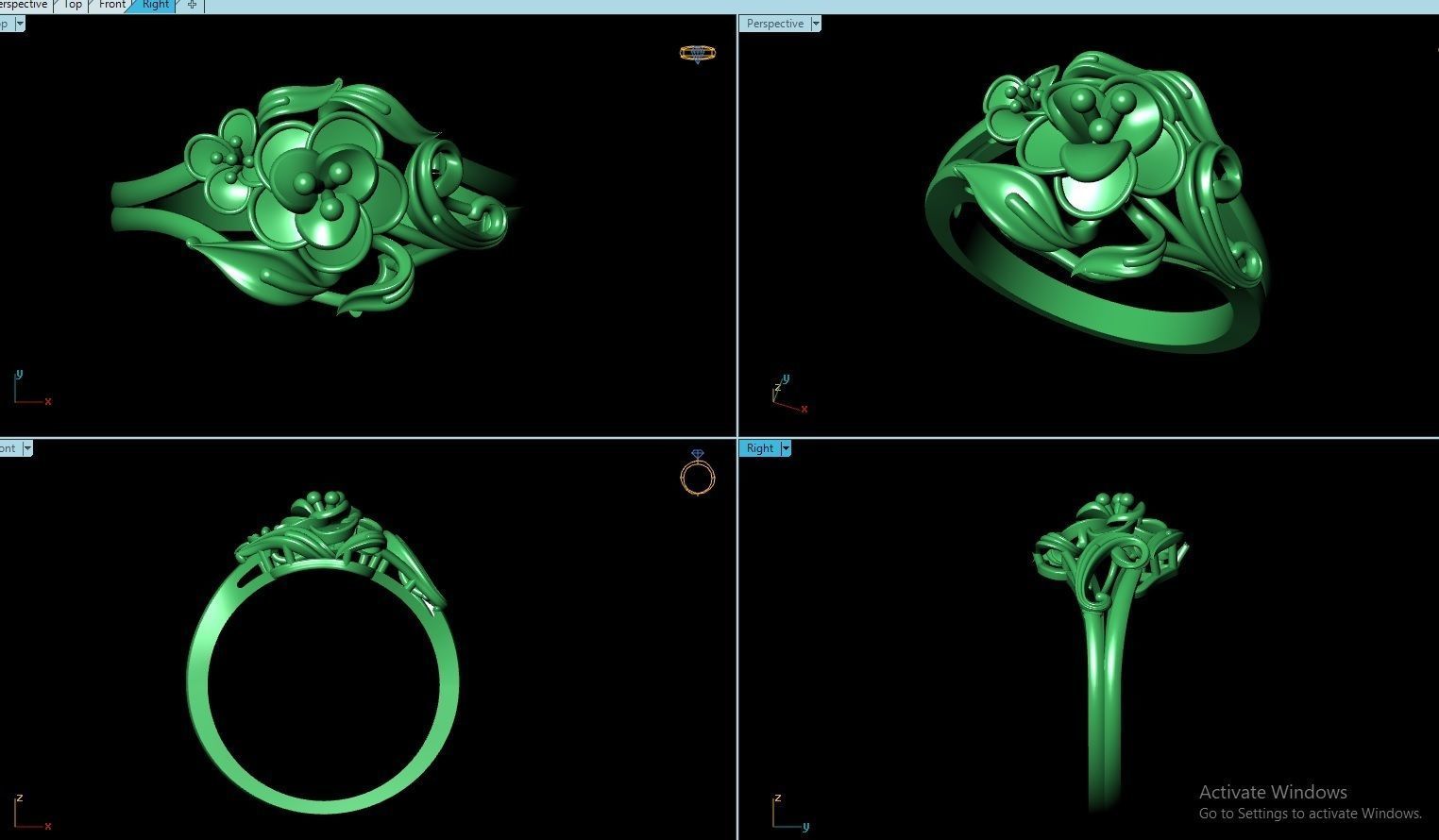 rings ring 3D print model_1