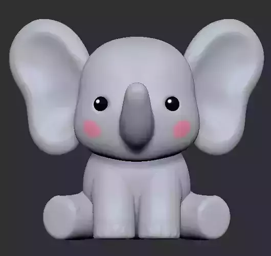  Cute Elephant  3D print model